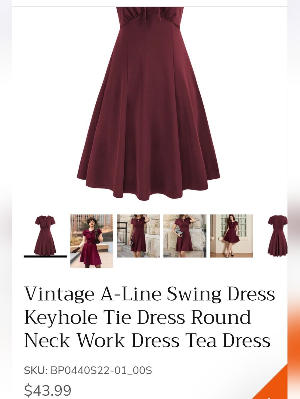 NWT 50s Style Sage Fit & Flare Dress Retro Vintage Inspired Tie Front Size Med - Picture 13 of 13